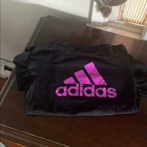 Black and purple adidas t shirt
